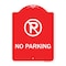 Signmission Designer Series No Parking Small, Red & White Heavy-Gauge Aluminum Sign, 24" x 18", RW-1824-9816 A-DES-RW-1824-9816 - alternate 1